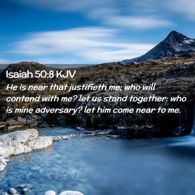 Isaiah 50:8 KJV Free Bible Images