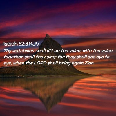 Isaiah 52:8 KJV Free Bible Images