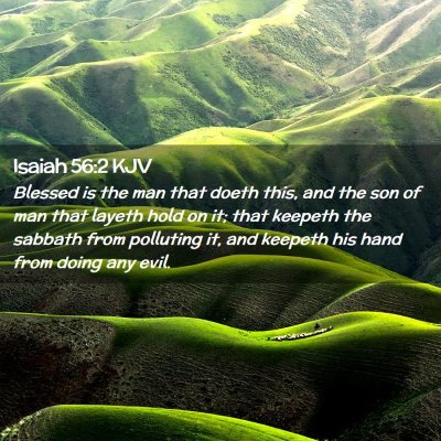 Isaiah 56:2 KJV Free Bible Images