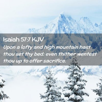 Isaiah 57:7 KJV Free Bible Images