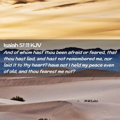 Isaiah 57:11 KJV Free Bible Images