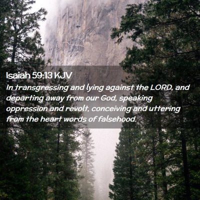 Isaiah 59:13 KJV Free Bible Images