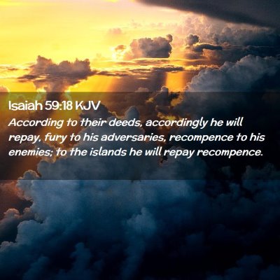 Isaiah 59:18 KJV Free Bible Images