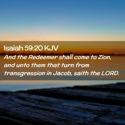 Isaiah 59:20 KJV Free Bible Images