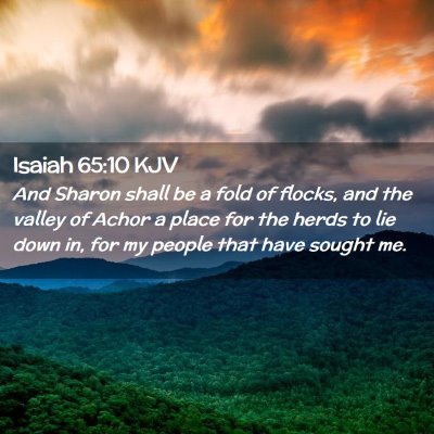 Isaiah 65:10 KJV Free Bible Images