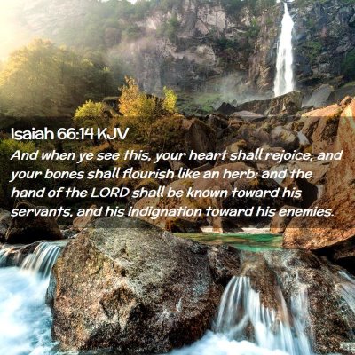 Isaiah 66:14 KJV Free Bible Images