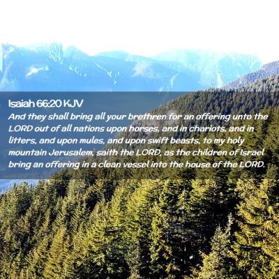 Isaiah 66:20 KJV Free Bible Images