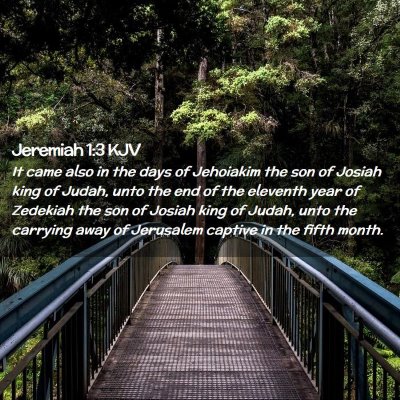 Jeremiah 1:3 KJV Free Bible Images