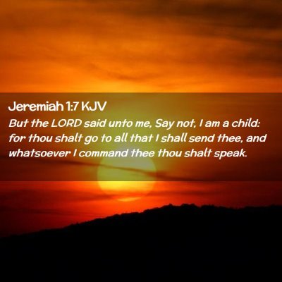 Jeremiah 1:7 KJV Free Bible Images