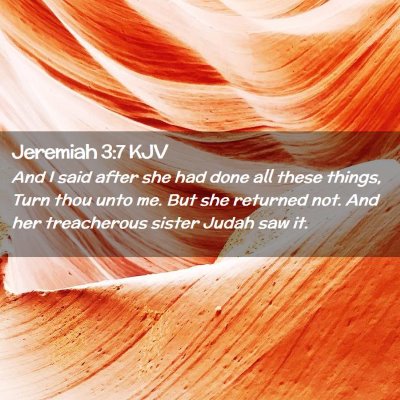 Jeremiah 3:7 KJV Free Bible Images