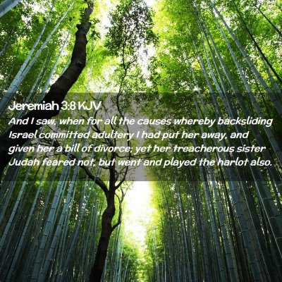 Jeremiah 3:8 KJV Free Bible Images