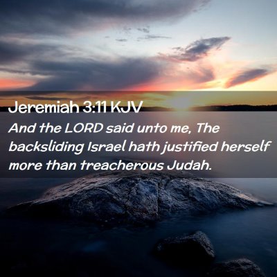 Jeremiah 3:11 KJV Free Bible Images