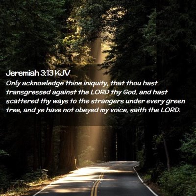 Jeremiah 3:13 KJV Free Bible Images