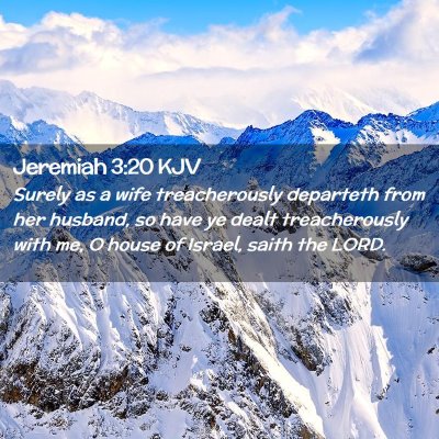 Jeremiah 3:20 KJV Free Bible Images