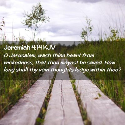 Jeremiah 4:14 KJV Free Bible Images