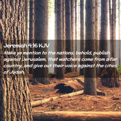 Jeremiah 4:16 KJV Free Bible Images