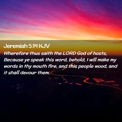 Jeremiah 5:14 KJV Free Bible Images