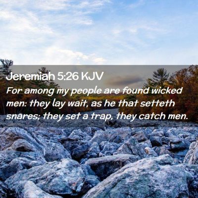 Jeremiah 5:26 KJV Free Bible Images