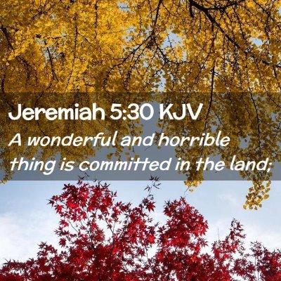 Jeremiah 5:30 KJV Free Bible Images