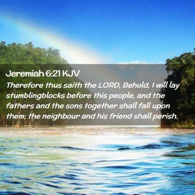 Jeremiah 6:21 KJV Free Bible Images