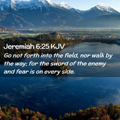 Jeremiah 6:25 KJV Free Bible Images