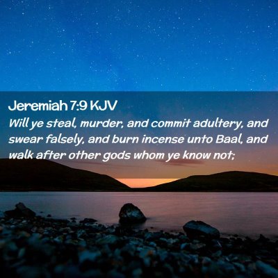 Jeremiah 7:9 KJV Free Bible Images