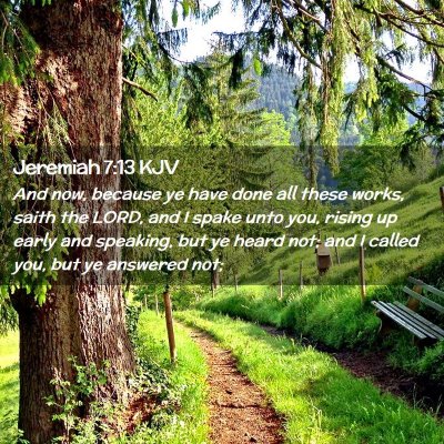 Jeremiah 7:13 KJV Free Bible Images