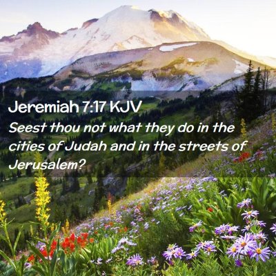 Jeremiah 7:17 KJV Free Bible Images