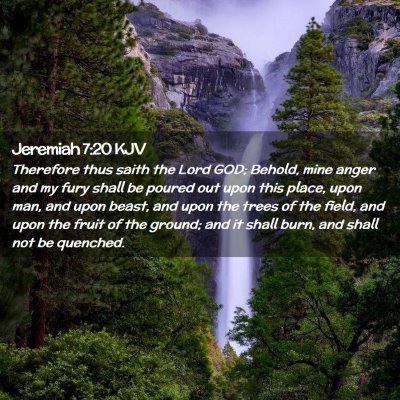 Jeremiah 7:20 KJV Free Bible Images