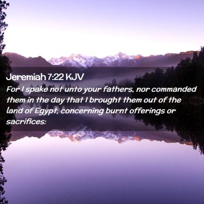 Jeremiah 7:22 KJV Free Bible Images