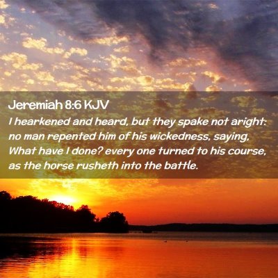 Jeremiah 8:6 KJV Free Bible Images