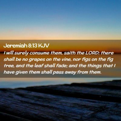 Jeremiah 8:13 KJV Free Bible Images