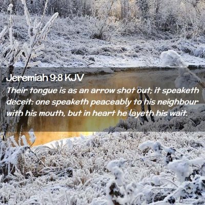 Jeremiah 9:8 KJV Free Bible Images