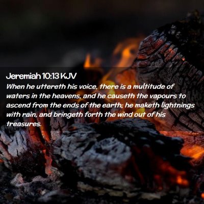 Jeremiah 10:13 KJV Free Bible Images