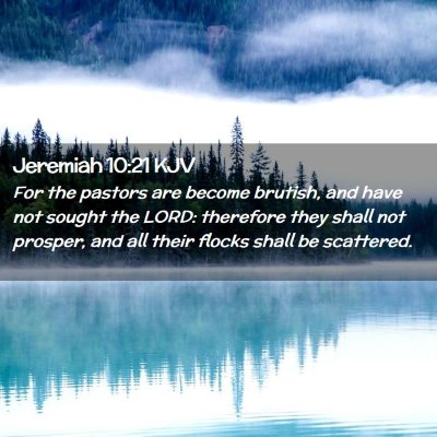 Jeremiah 10:21 KJV Free Bible Images