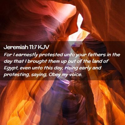 Jeremiah 11:7 KJV Free Bible Images