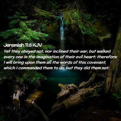 Jeremiah 11:8 KJV Free Bible Images