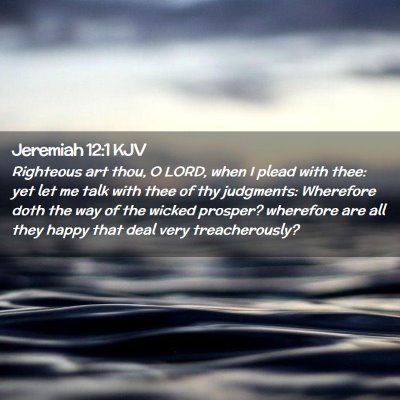 Jeremiah 12:1 KJV Free Bible Images