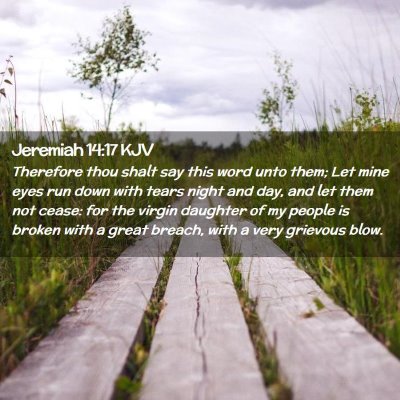 Jeremiah 14:17 KJV Free Bible Images