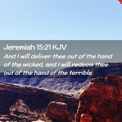 Jeremiah 15:21 KJV Free Bible Images