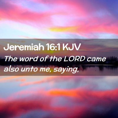 Jeremiah 16:1 KJV Free Bible Images