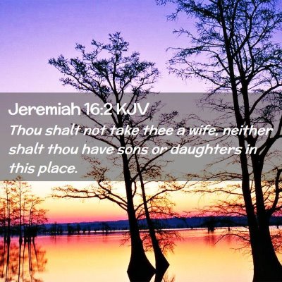 Jeremiah 16:2 KJV Free Bible Images