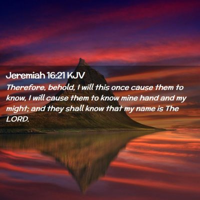 Jeremiah 16:21 KJV Free Bible Images