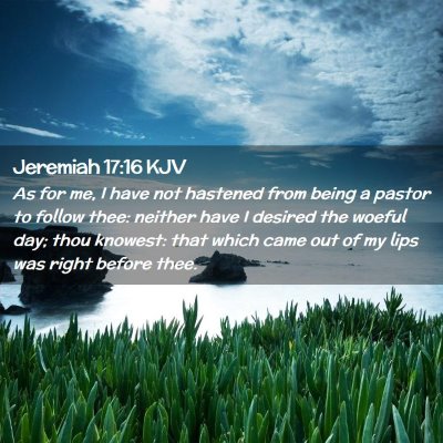 Jeremiah 17:16 KJV Free Bible Images