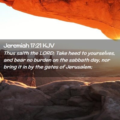 Jeremiah 17:21 KJV Free Bible Images