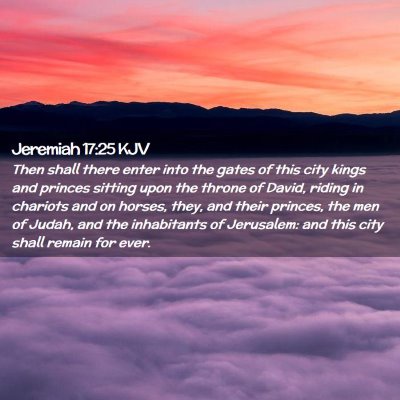 Jeremiah 17:25 KJV Free Bible Images