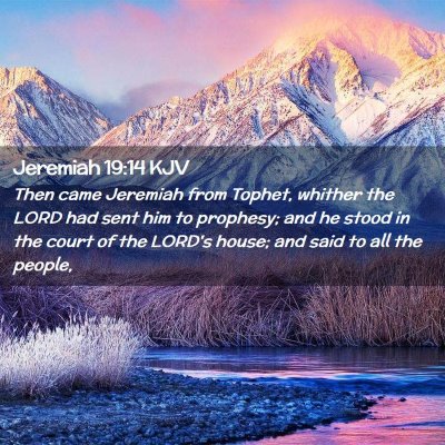 Jeremiah 19:14 KJV Free Bible Images