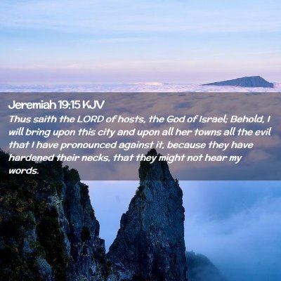 Jeremiah 19:15 KJV Free Bible Images