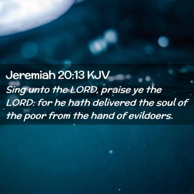 Jeremiah 20:13 KJV Free Bible Images