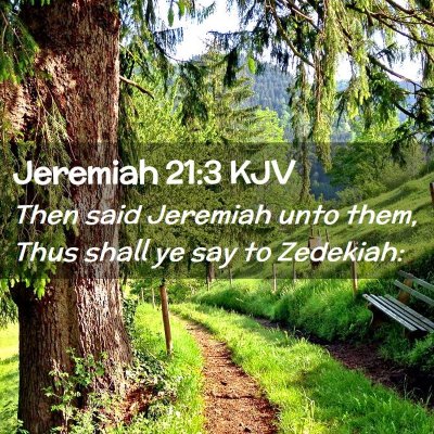 Jeremiah 21:3 KJV Free Bible Images